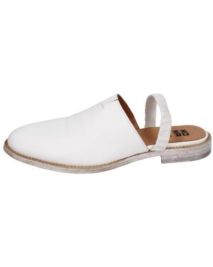 Moma Leder-Mules - Weiß