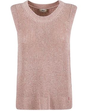 Herno Round-Neck Knitwear - Pink
