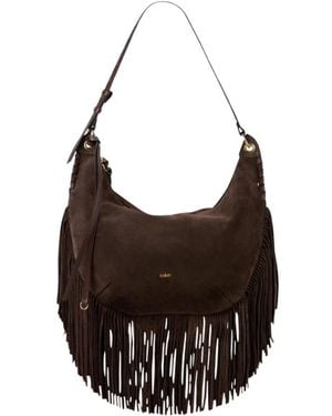 Ba&sh Suede Swing Bag - Braun