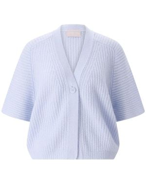 Hemisphere Cropped Kaschmir- Und Baumwoll-Cardigan - Blau