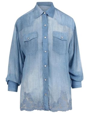 Ermanno Scervino Denim Shirts - Blue