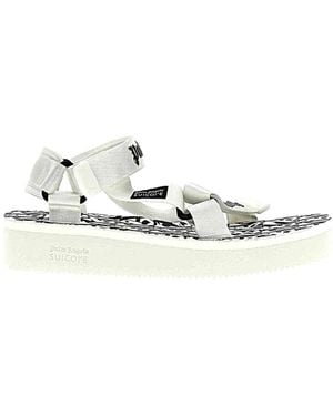 Palm Angels Flat Sandals - White