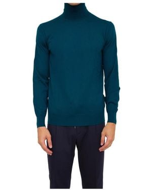Paolo Pecora Petrolblauer Pullover
