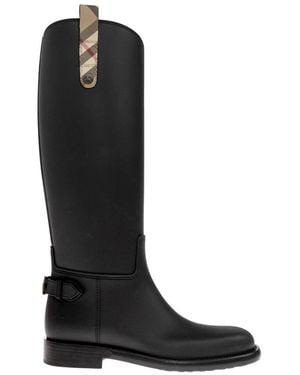 Burberry Cavalier Gummistiefel - Schwarz