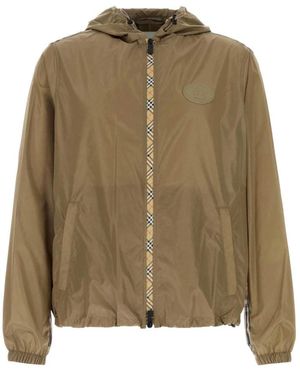 Burberry Jassen ,Bruin ,Nylon Newport Windbreaker - Groen