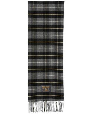Woolrich Accessoires ,Zwart ,Wol Wool Check Scarf
