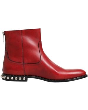 Dolce & Gabbana Ankle Boots - Red
