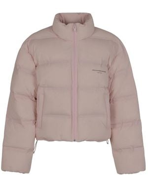 Alexander Wang Reflektierendes Logo Kurze Pufferjacke - Grau