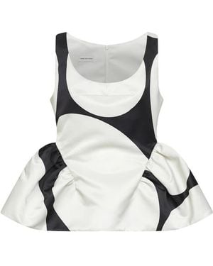 Dries Van Noten Tops ,Zwart ,Polyester Top Zwart