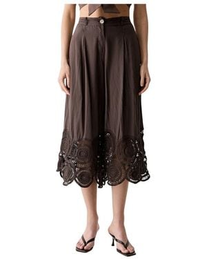 ViCOLO Broeken ,Bruin ,Katoen Culotte Broek