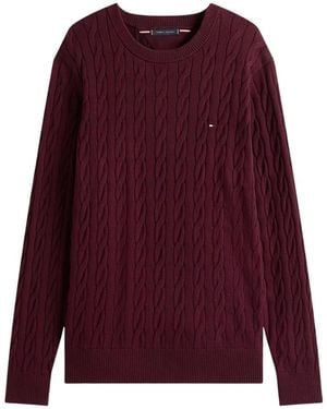 Tommy Hilfiger Round-Neck Knitwear - Purple