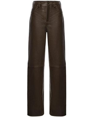 Golden Goose Leather Trousers - Brown