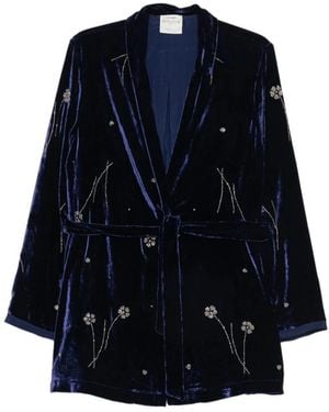 forte_forte Jassen ,Blauw ,15045 Notte Jurk