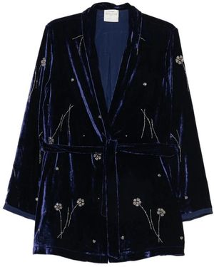 forte_forte Jassen ,Blauw ,15045 Notte Jurk