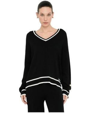 Liu Jo V-Neck Knitwear - Noir