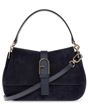 Furla Tassen ,Blauw ,Leer Flow Medium Bag