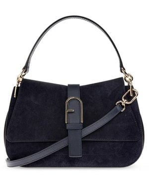Furla Tassen ,Blauw ,Leer Flow Medium Bag