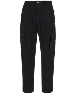 Marcelo Burlon Straight Trousers - Black