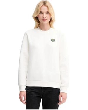 Lacoste Crew Neck Badge Sweatshirt - Wit
