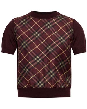 Burberry Truien & Vesten ,Rood ,Wol Sandrina T-Shirt - Paars