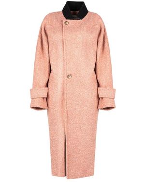 Silvian Heach Single-Breasted Coats - Rosa