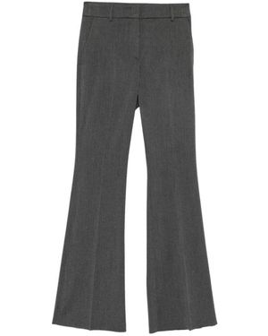 Pennyblack Broeken ,Grijs ,Leer Wijde Broek
