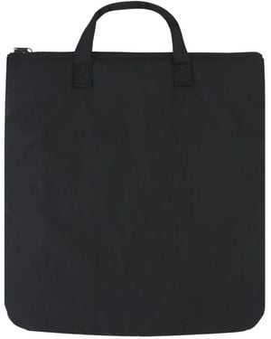 Comme des Garçons Borsa tote in nylon nero con dettagli argento