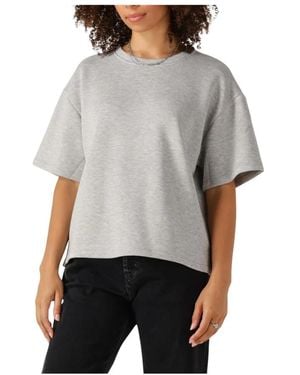 Object Damen Pullover & Weste Objandrea Re 2/4 T-Shirt - Grau
