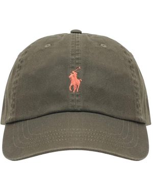 Polo Ralph Lauren Accessoires ,Groen ,Katoen Iconische Cotton Chino Ball Cap