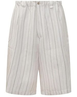 Willy Chavarria Korte Broeken ,Wit ,Katoen Bermuda Shorts - Grijs