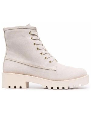 Michael Kors Lace-Up Boots - Natural