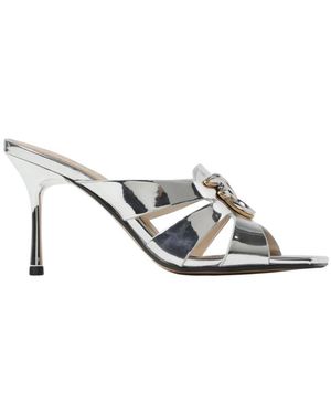 Pinko Heeled Mules - White
