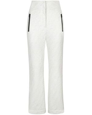 Fendi Logo skihose wasserdichtes polyester - Weiß