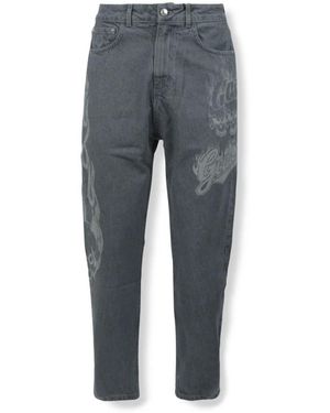 Gcds Broeken ,Grijs ,Katoen Riders Carrot-Fit Jeans