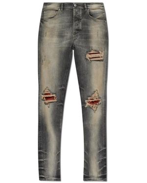 Amiri Jeans ,Grijs ,Katoen Jeans Met Vintage-Effect