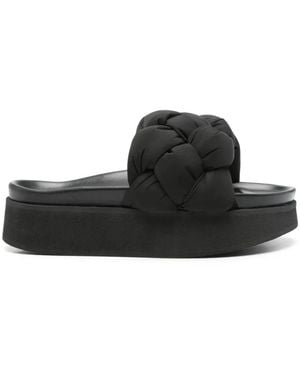 Inuikii Braided Puffer Sandalen - Schwarz
