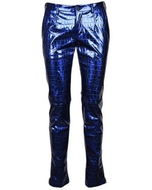 Dolce & Gabbana Broeken ,Blauw ,Katoen Slim-Fit Broeken