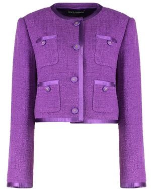 Dolce & Gabbana Tweed Jackets - Violet