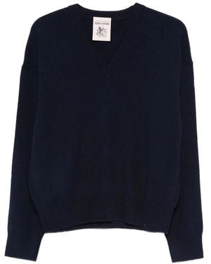 Semicouture Edmond V-Hals Trui - Blauw