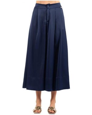 Luckylù Cropped Trousers - Bleu