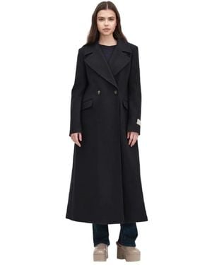 White Wise Double-Breasted Coats - Nero