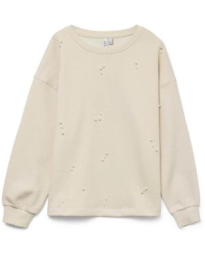 Vero Moda Vmfatilda/S Sweatshirt Jrs Btq - Naturel