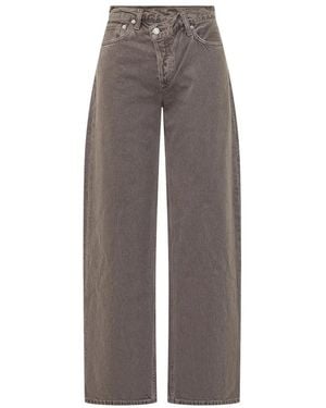 Agolde Arc Criss Cross Jean - Grijs