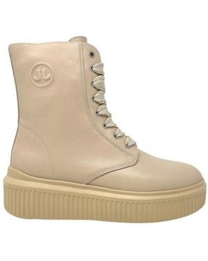 Janet & Janet Lace-Up Boots - Neutro