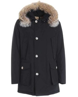 Woolrich Jassen ,Zwart ,Katoen Arctic Ramar Cloth Parka - Blauw