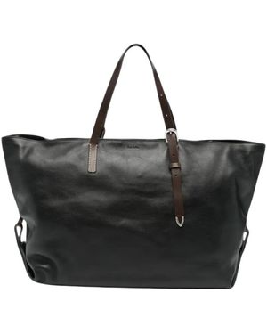Paul Smith Leren Holdall - Zwart