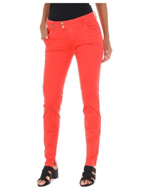 Met Jeans ,Rood ,Katoen Slim Fit Lange Broek