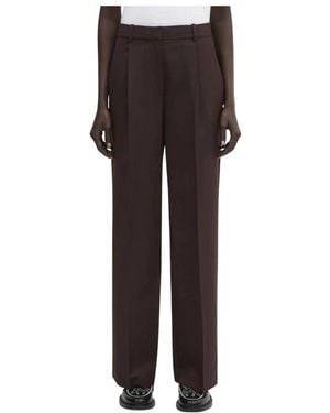 Anine Bing Straight Trousers - Marrón