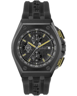Philipp Plein Cronografo estremo cinturino in silicone nero