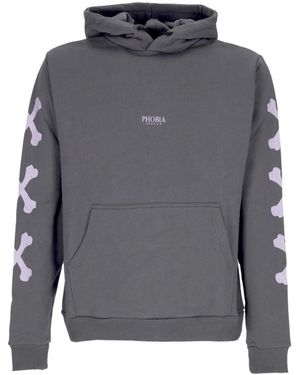 PHOBIA ARCHIVE Hoodies & Sweatvesten ,Grijs ,Katoen Cross Bones Hoodie